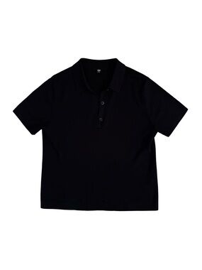 Uniqlo Shrunken Black Polo Shirt - Slight Crop